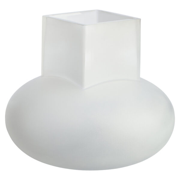 Gabi Small Opaque White Glass Vase