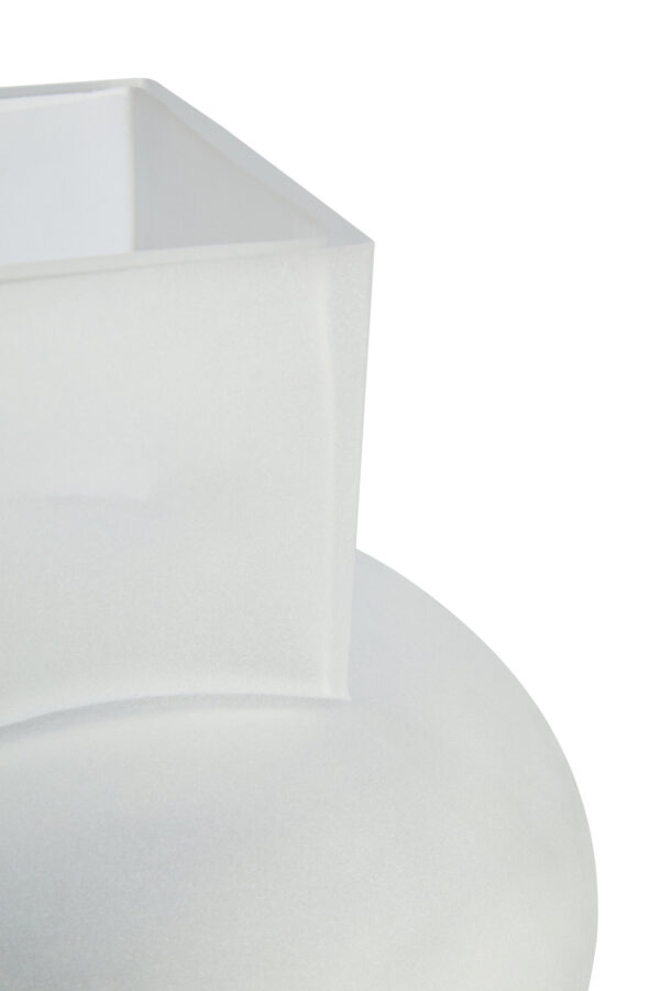 Gabi Small Opaque White Glass Vase