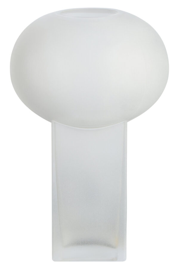 Gabi Large Opaque White Glass Vase
