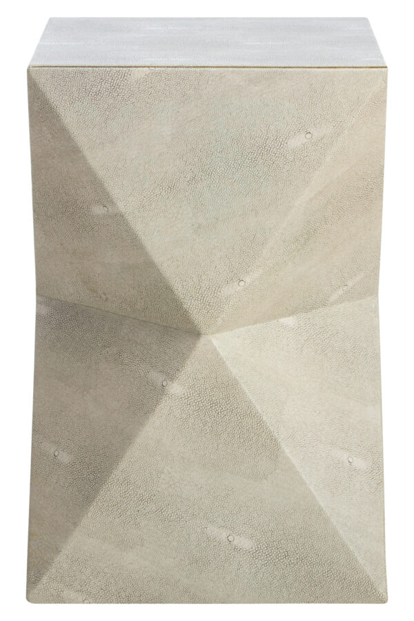 Cardona Grey Shagreen Effect Side Table