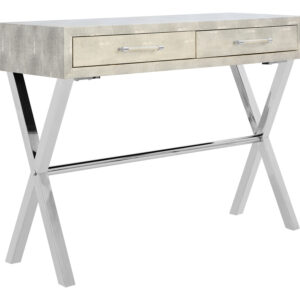 Cardona Two Drawer Grey Shagreen Effect Console Table
