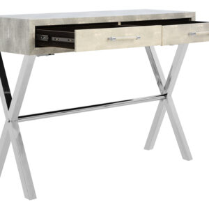 Cardona Two Drawer Grey Shagreen Effect Console Table