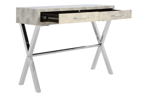 Cardona Two Drawer Grey Shagreen Effect Console Table