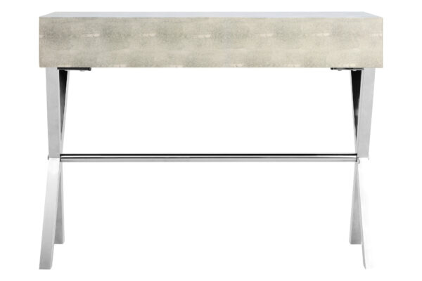 Cardona Two Drawer Grey Shagreen Effect Console Table
