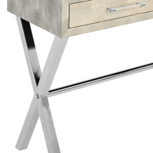 Cardona Two Drawer Grey Shagreen Effect Console Table
