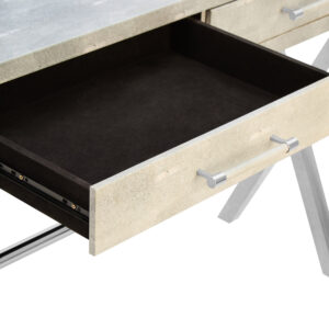 Cardona Two Drawer Grey Shagreen Effect Console Table