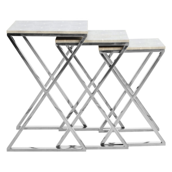 Cardona Nest of Three Shagreen Effect Tables