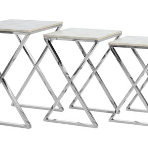 Cardona Nest of Three Shagreen Effect Tables