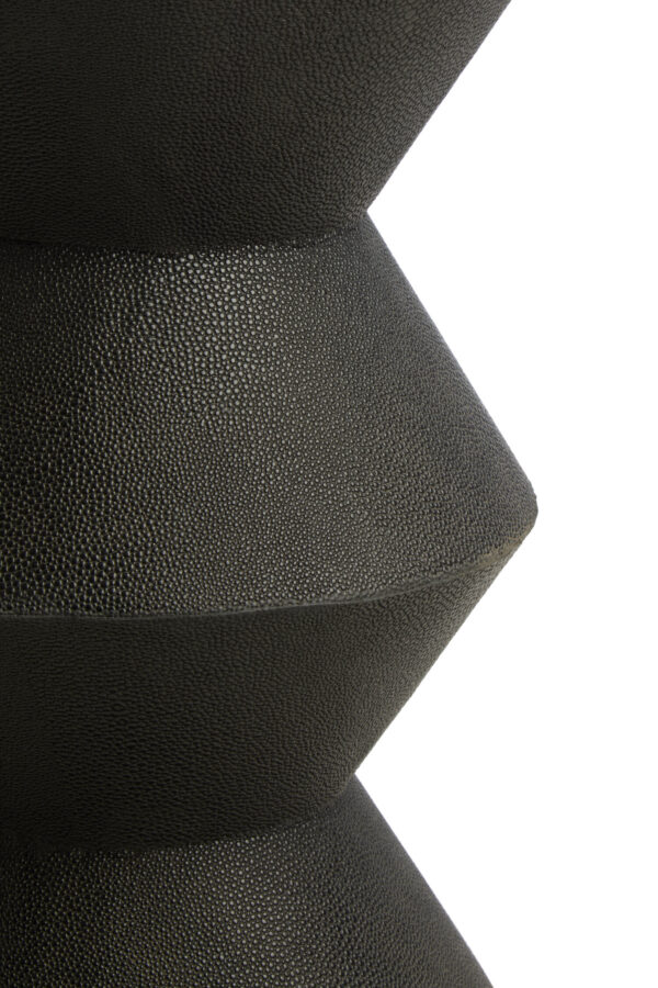 Cardona Black Shagreen Effect Side Table