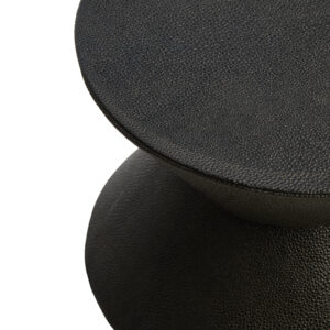 Cardona Black Shagreen Effect Side Table