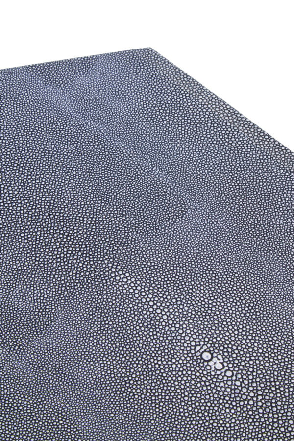 Cardona Nest of Three Hexagonal Blue Shagreen Effect Tables