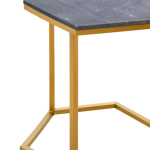 Cardona Nest of Three Hexagonal Blue Shagreen Effect Tables