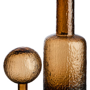 Galea Small Textured Brown Glass Bottle