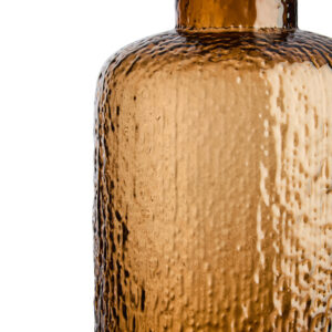 Galea Small Textured Brown Glass Bottle