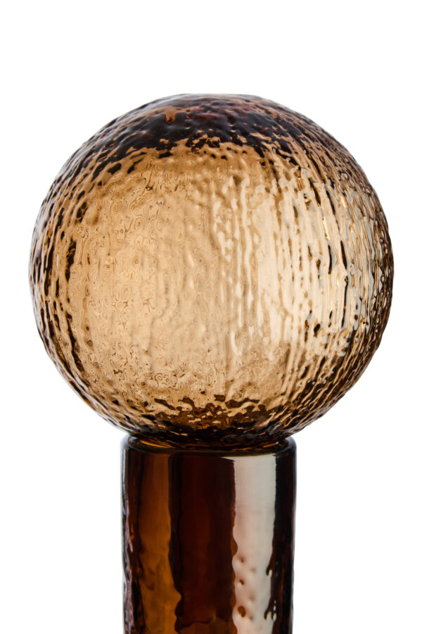 Galea Small Textured Brown Glass Bottle
