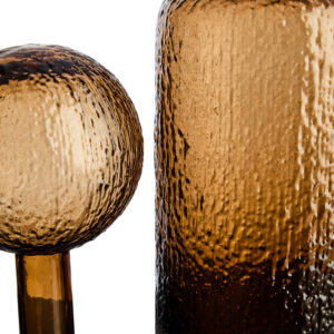 Galea Small Textured Brown Glass Bottle