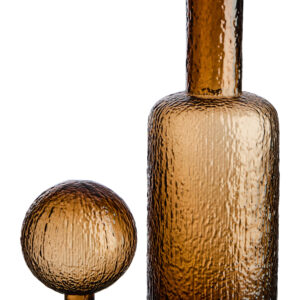 Galea Large Textured Brown Glass Bottle