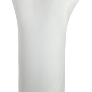 Galene Fluted White Glass Vase