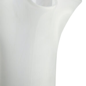 Galene Fluted White Glass Vase