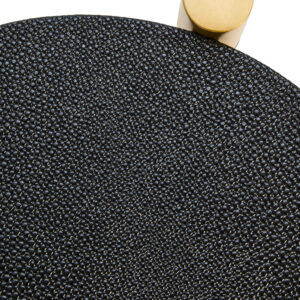 Cardona Set Of Two Black Shagreen Effect Side Tables
