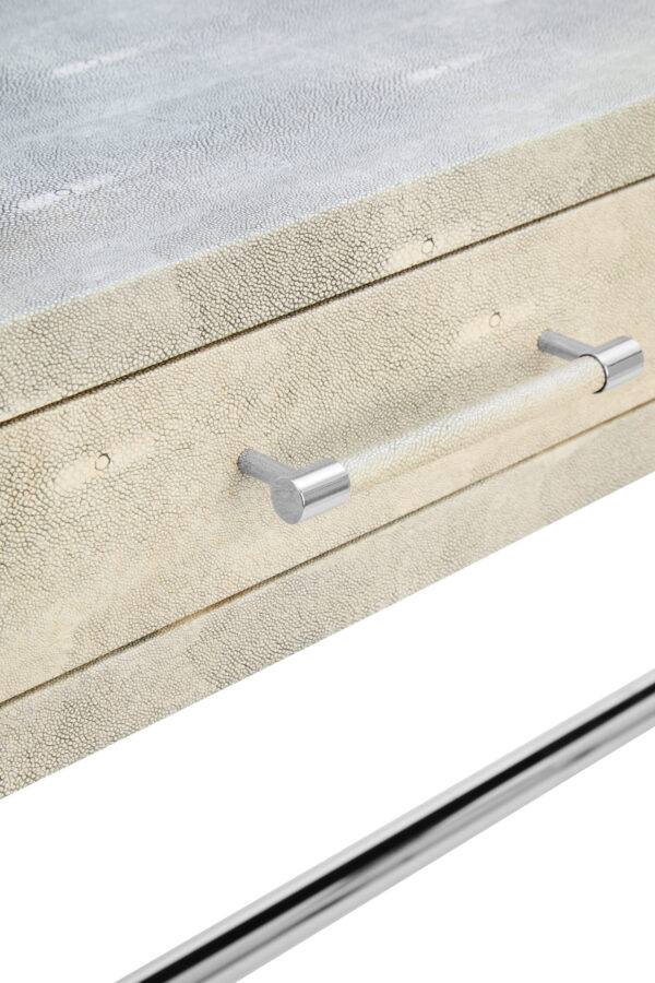 Cardona Two Drawer Grey Shagreen Effect Console Table
