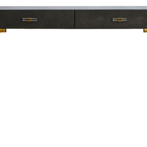 Cardona Black Shagreen Effect 2 Drawer Console Table