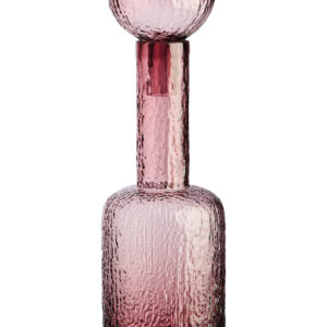 Galea Small Textured Pink Glass Bottle