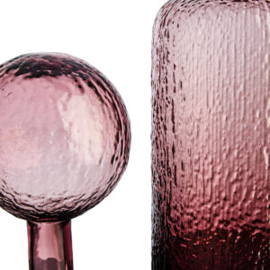 Galea Small Textured Pink Glass Bottle