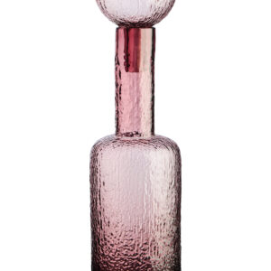 Galea Large Textured Pink Glass Bottle