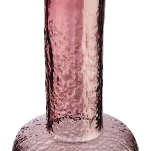 Galea Large Textured Pink Glass Bottle