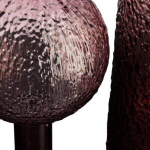 Galea Large Textured Pink Glass Bottle