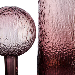 Galea Large Textured Pink Glass Bottle