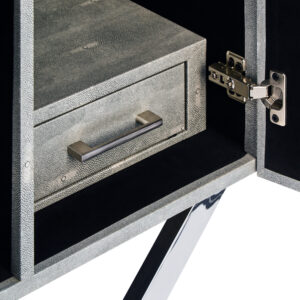 Cardona Two Door Grey Shagreen Effect Cabinet