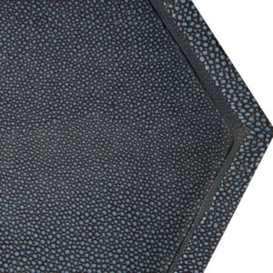 Cardona Set Of Two Hexagonal Blue Shagreen Effect Trays