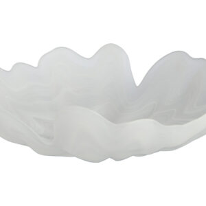 Galene Fluted White Glass Plate