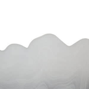 Galene Fluted White Glass Plate