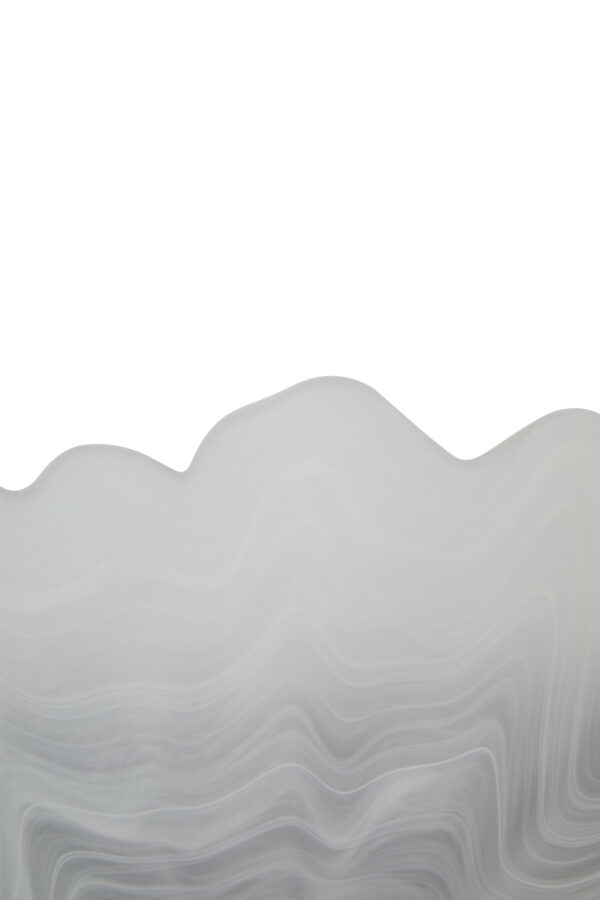 Galene Fluted White Glass Plate