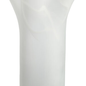Galene Fluted White Glass Vase