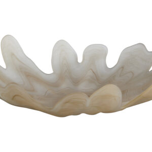 Galene Fluted Natural Glass Plate