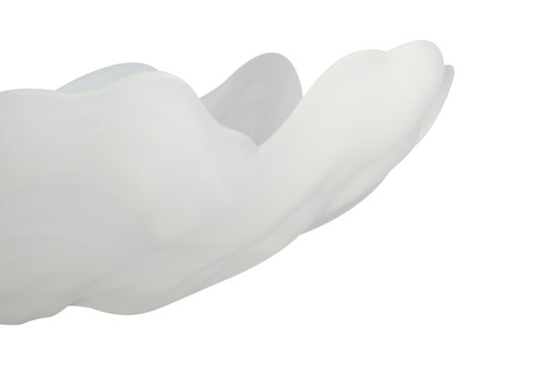 Galene Fluted White Glass Plate