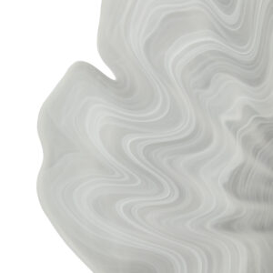 Galene Fluted White Glass Plate