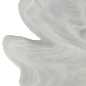 Galene Fluted White Glass Pedestal Bowl