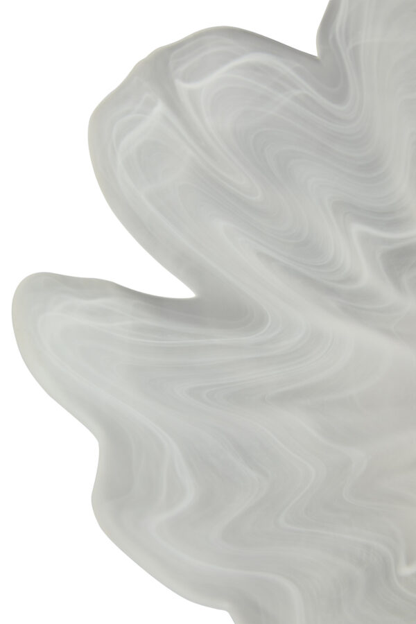 Galene Fluted White Glass Pedestal Bowl