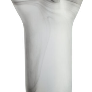 Galene Fluted Grey Glass Vase