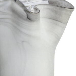 Galene Fluted Grey Glass Vase