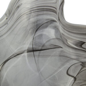 Galene Fluted Grey Glass Vase