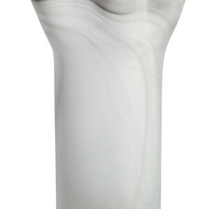 Galene Fluted Grey Glass Vase