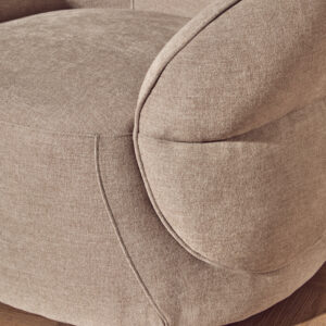 Daphne Taupe Chenille Effect Curved Chair
