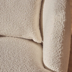 Bruge Textured Cream Curved Chair
