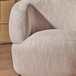Bordo Textured Grey Curved Swivel Chair